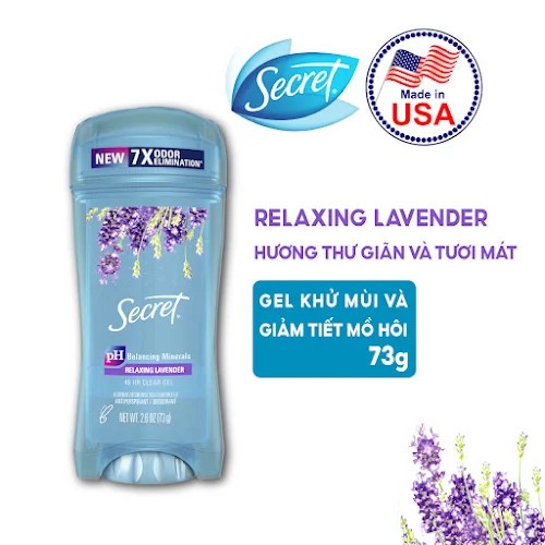 Gel khử mùi và giảm tiết mồ hôi Nữ Secret Hương Lavender 73g