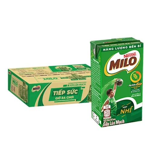 Thùng 48 hộp Sữa lúa mạch Nestlé MILO dạng hộp 180ml lốc 4 hộp