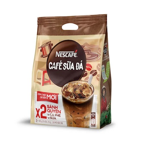 Nescafe cà phê sữa đá (Bịch 25 gói x 24g)